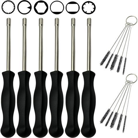 Lot de 6 outils de réglage de carburateur pour Husqvarna Poulan Craftsman Stihl Echo Weed Eater Coupe-fil, tronçonneuse, souffleur et tournevis de carburateur 2 temps (1/5)