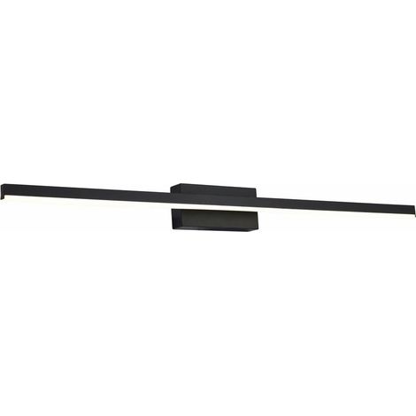 Applique Linea moderna nera 80cm LED 12W Reality IP44