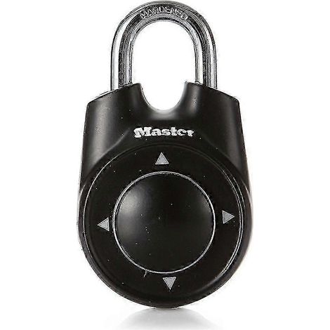 Cadenas de casier/gymnase Master Lock à verrouillage directionnel noir (1/2)