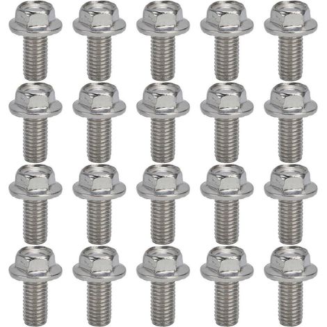 20 Stück M10x1,5 Schrauben A2‑70 Edelstahl Flansch-Sechskantschraube mit Dichtung DIN6921M10x20