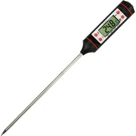 Thermomètre Cuisine Cuisson Viande Barbecue, Sonde Grille, Rôtis, BBQ, Fumoir, Friture, Ustensiles Alimentaires, Steak Viand, électronique, °C/°F (1/5)