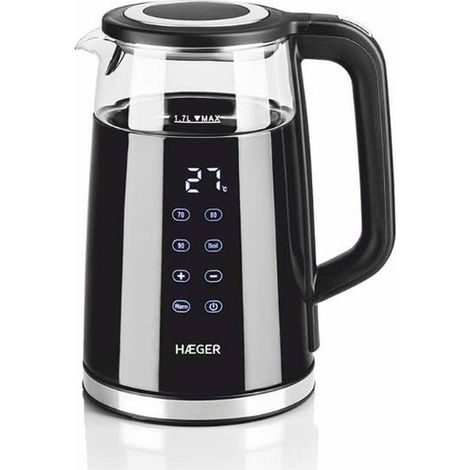 Haeger Moderne Wasserkocher schwarz 1,7L