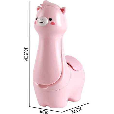 (Rouge) Lampe de bureau LED flexible en forme d'alpaga, créative et mignonne, avec porte-stylo et couleur réglable. (1/5)
