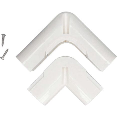 Schlauchabdeckungs-Zubehör für Klimaanlagen, Innen- und Außenbereich, PVC-Leitungsabdeckungsset, vertikaler Winkel, 80er-Serie