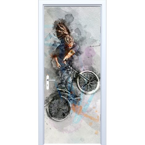 Adhesivo de tela para puerta de bicicleta BMX Freestyle 771PD