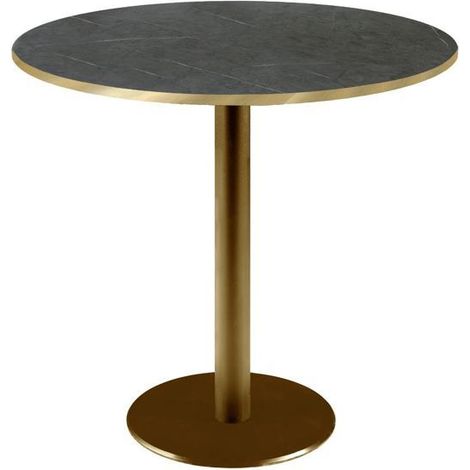 Table ronde Ø 70 cm Rome bistrot pierre noire