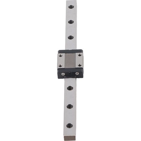 Rail linéaire MGN12 en acier de 200mm pour guidage CNC précis, bloc coulissant haute précision.