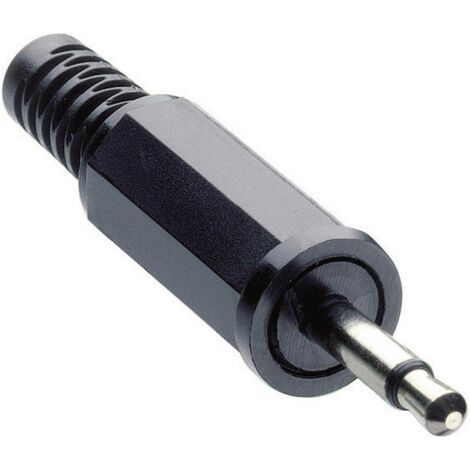 Jack 2.5 mm mâle, droit Lumberg KLS 10 Nombre de pôles: 2 mono noir 1 pc(s) (1/4)