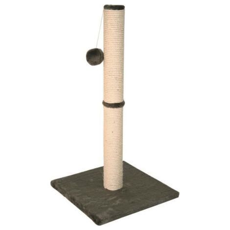 Cat scratching post 79.8 cm – Gray sisal with play ball – Designed for indoor use – Base 38x38 cm (1/4)