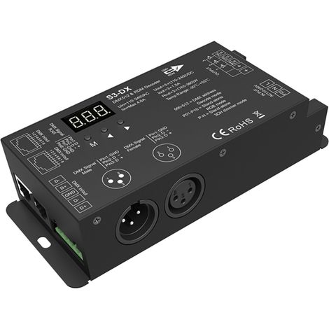 Decoder DMX512 110-240V CA - 1,5A/canale - 3 canali