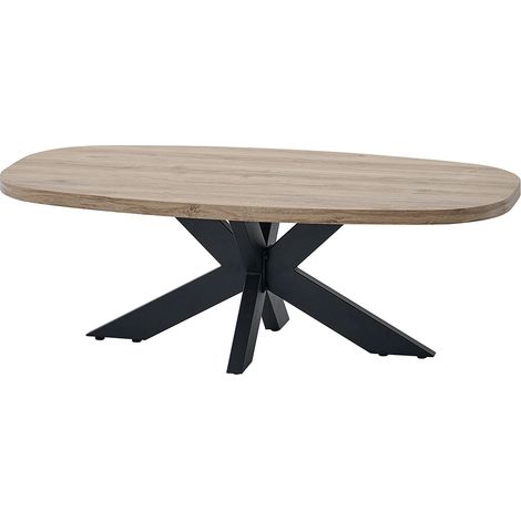 Table basse ovale contemporaine chêne summer Eluard (1/2)