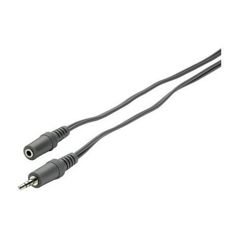 Câble audio SpeaKa Professional SP-1300376 [1x Jack mâle 3.5 mm - 1x Jack femelle 3.5 mm] 2.00 m gri (1/2)