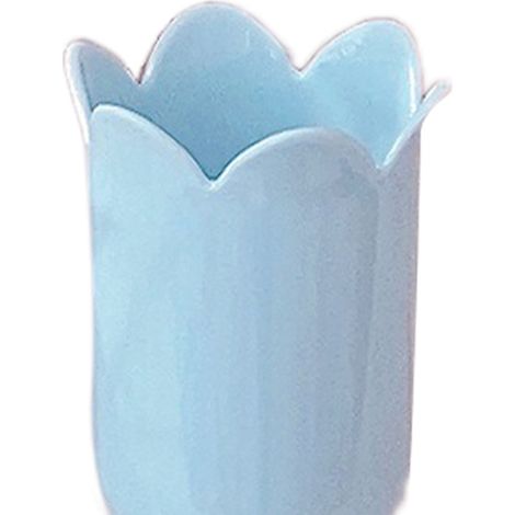 Porte-crayons forme de tulipe, accessoire photo vintage original, grand capacity, organiseur stylos pour bureau, salle d'étude et maison, bleu