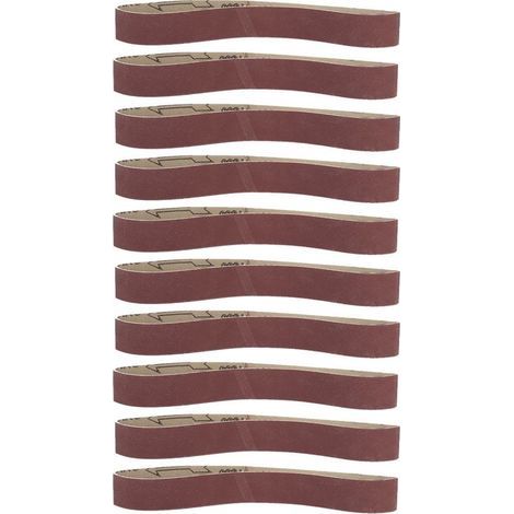 10 pièces alumine bande Abrasive bande de ponçage meulage polissage papier de verre sangles 53330 (grain 400) (1/5)