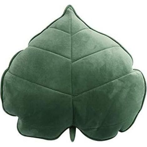 Coussin décoratif en forme de feuille, plante, jouets en peluche 3D, cadeaux d'anniversaire, coussin décoratif (vert, 13 cm) (1/5)