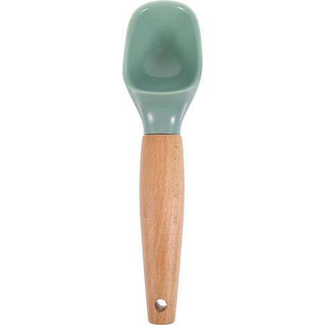 2-teiliges professionelles Eisportionierer-Set mit Holzgriffen (1/5)