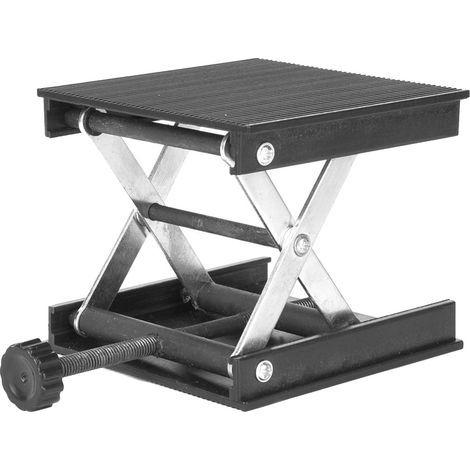 Plateforme élévatrice à niveau laser avec base noire, plateforme de test en laboratoire 90 x 90 mm
