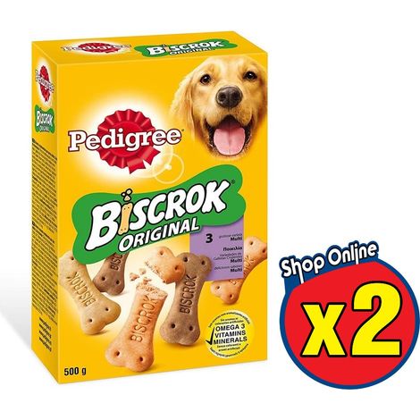 2 PEDIGREE BISCROK ORIGINAL SNACK BISCOTTI PER CANE DA 500 GR (1/2)
