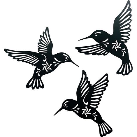Drei Kolibri-Silhouette Eisenhandwerk, kreative hängende Wanddekoration Heimmetallhandwerk