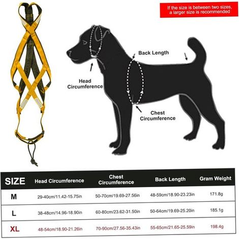 Hundeschlittengeschirr für Schlittenhunde Bikejöring und Canicross verstellbares atmungsaktives Geschirr für größere Hunde geeignet für und Größe (1/4)