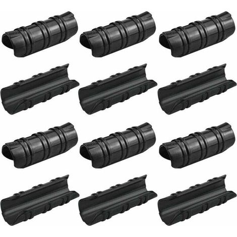 Lot de 100 clips pour serre de jardin, 25mm, en noir. Résistants aux hautes températures, ces clips durables sont faciles à utiliser pour fixer bâches, bannières, tuyaux et films de jardin (1/4)