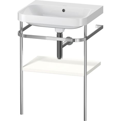 Duravit Happy D.2 Plus c-shaped Set mit Metallkonsole, 575x490mm,