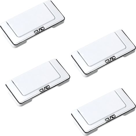 4 poignées encastrées pour portes escamotables et tiroirs, poignées de meubles invisibles, alliage d'aluminium, 75 x 35 x 6 mm (1/5)