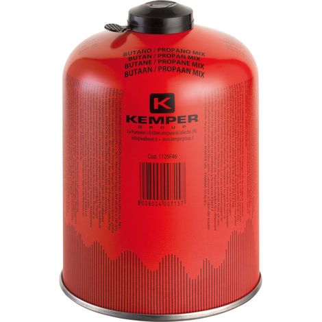 Kemper – Cartouche de gaz butane/propane 460g – Valve de sécurité 7/16 – Compatible réchauds et barbecues portables – Légère et compacte