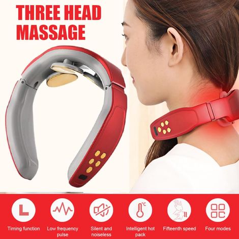 Appareil De Massage - 4D Avec Chauffage 45 °C - Pour Épaules Nuque Dos Pieds - 3 Vitesses - Ceinture De Fixation Incluse - 1 Pièce (1/5)