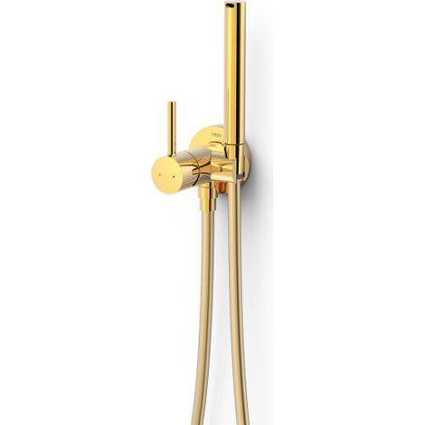 Mitigeur encastré avec douchette pour WC et bidet eau chaude et eau froide Or 24K - TRES 134123OR (1/2)