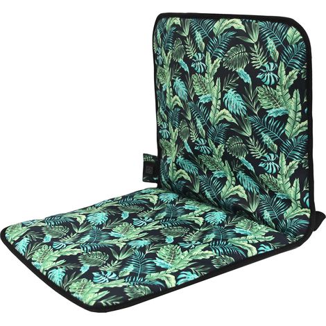 Coussin chauffant USB extérieur motif feuilles vert grand réglable pour chaise de camping confortable et pratique (1/4)