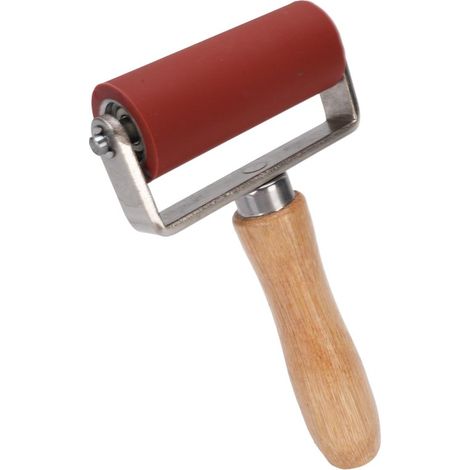 Rouleau presseur en silicone haute température (260 °C) pour le soudage de membranes PVC (diamètre : 32 mm, largeur : 80 mm). (1/5)