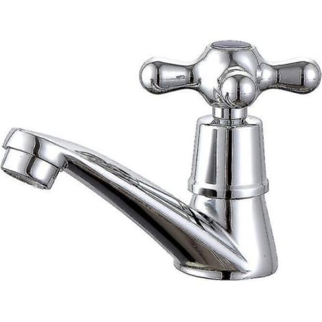 Robinet Eau Froide - Filetage Standard 1/2 Pouces - Pour Lavabo Salle De Bain Toilette - Bleu - 1 Pièce (1/5)