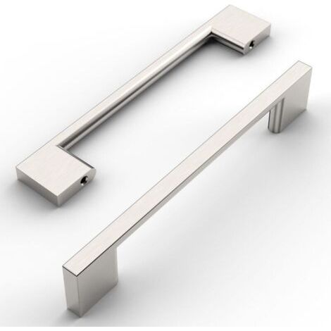 10 Pièces Poignee de Meuble Cuisine Acier Brossé 128mm Alliage de zinc Argent Poignées Meubles avec Vis, pour Bureaux, Tiroirs, Armoires, Placard (1/4)