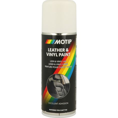 Bombe de peinture - Pour cuir, vinyles et simili cuir - Blanc - RAL 9016 - MoTip - Leather Paint