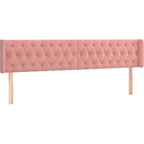Maison Exclusive - Testiera ad Orecchio Rosa 183x16x78/88 cm in Velluto