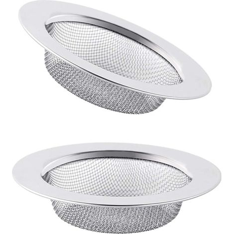 Bouchon Évier Cuisine 2 Pièces Filtre Passoire Grille Acier Inoxydable 7.8cm (1/4)