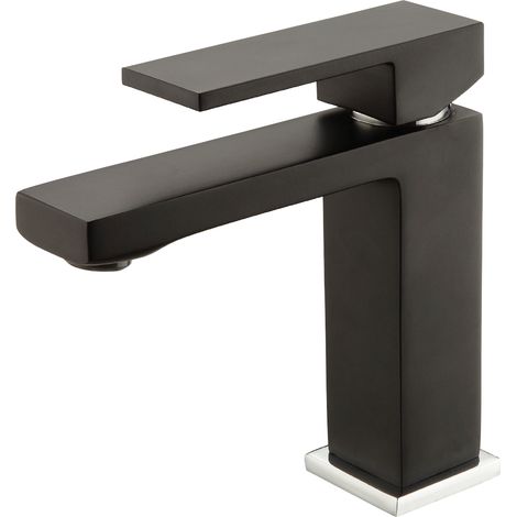 Essebagno Fangolo miscelatore basso nero per lavabo