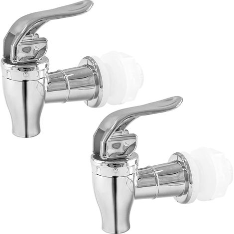 2 grifos de repuesto para dispensadores de bebidas, dispensadores de bebidas tipo pulsador plateados (1/3)