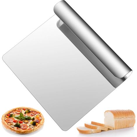 Ramasse Légumes Cuisine, Grattoir à Pâtes en acier inoxydable 304 304, Raclette en Acier Inox 304, Coupe Pate Boulangerie,Grattoir Cuisine