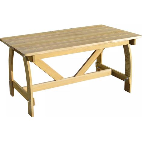 vidaXL Table de jardin 150x74x75 cm Bois de pin imprégné (1/3)