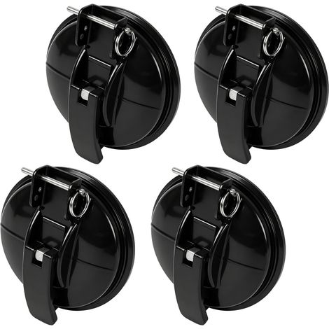 Support de Pied pour Auvent, Support d'Auvent Robuste de 11,5 cm avec Ventouse, Sans Perçage, Pied d'Auvent avec Sangle de Renfort pour Camping-car, Fourgon de Camping, Caravane (4) (1/5)