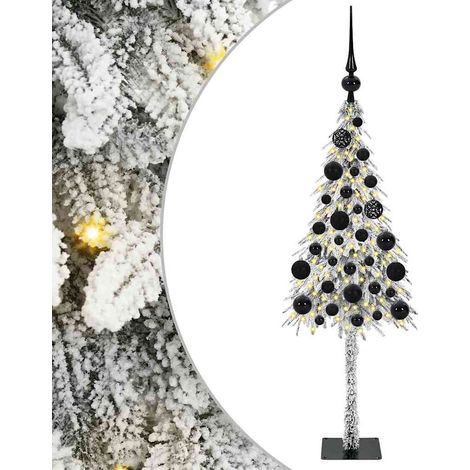 vidaXL Sapin de Noël Blanc 120 cm PE et Acier (1/5)