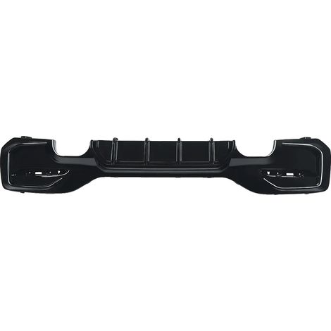 Spoiler trasero para parachoques, plástico ABS resistente, fácil instalación, negro brillante. (1/2)