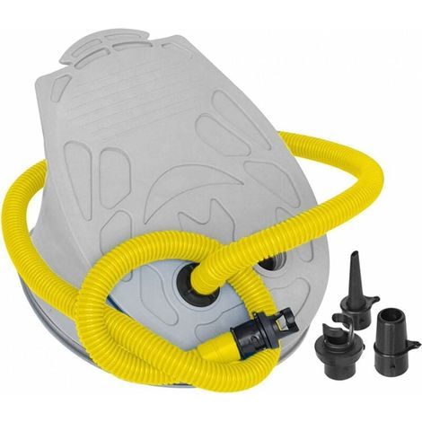 Bomba de pie, bomba de pie para bote, bomba de aire inflable, bote inflable, portátil, camping, colchón inflable, pelota para canoa, kayak (1/4)