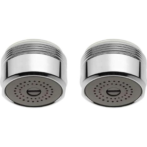 Lot de 2 robinets d'économie d'eau femelles 24 mm pour lavabo, réduisez votre consommation de 30 à 80 % (mâle M24) (1/5)