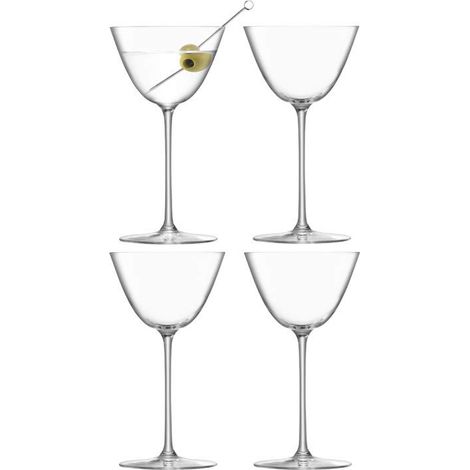 Lot de 4 verres à Martini Borough, 195 ml, transparents (1/3)