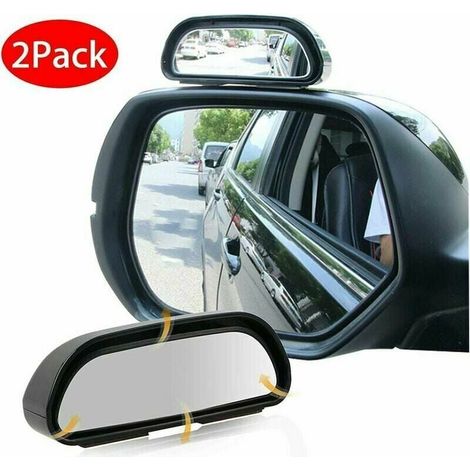 YMYNY 2er-Pack 360°-Auto-Toter-Winkel-Spiegel, universeller rechts + links verstellbarer HD-Glas-Weitwinkel-Zusatzspiegel, verstellbarer Auto-Toter-Winkel-Spiegel für einziehbaren Pickup-Truck-SUV-RV- (1/4)