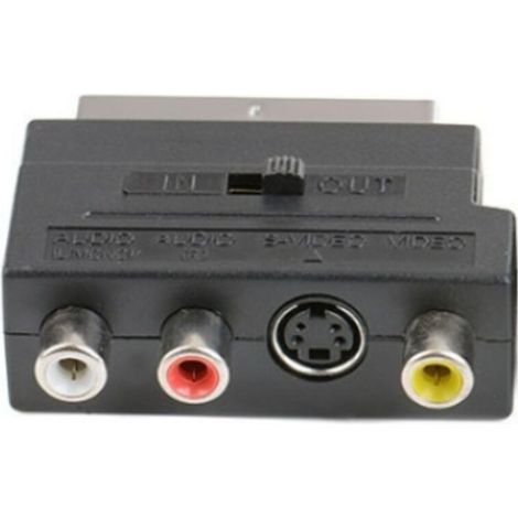 Un convertisseur audio/vidéo SCART AV vers vidéo, connecteur S standard européen 21 broches vers RCA pour câble vidéo composante. (1/3)