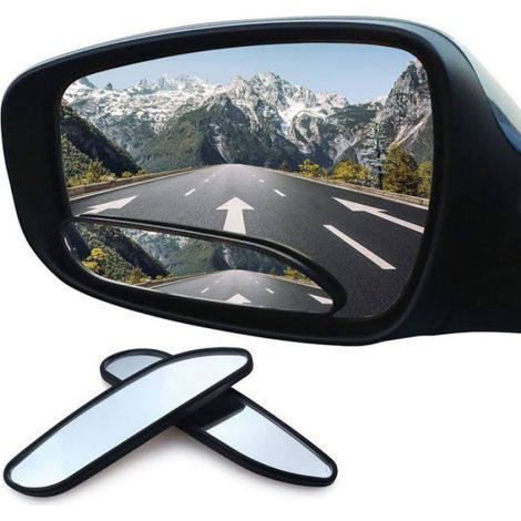 Miroir Angle Mort - Convexe Grand Angle 360° Réglable - Pour Rétroviseur Voiture Camion SUV Fourgon - 2 Pièces (1/5)